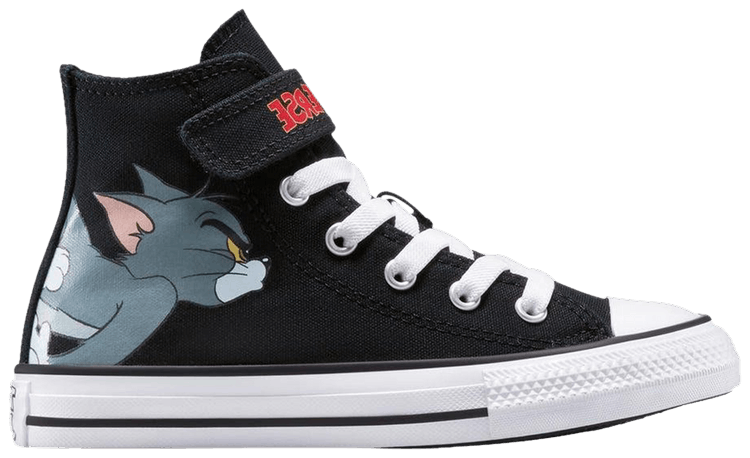 

Кроссовки Converse Tom & Jerry x Chuck Taylor All Star High GS 'Black', черный
