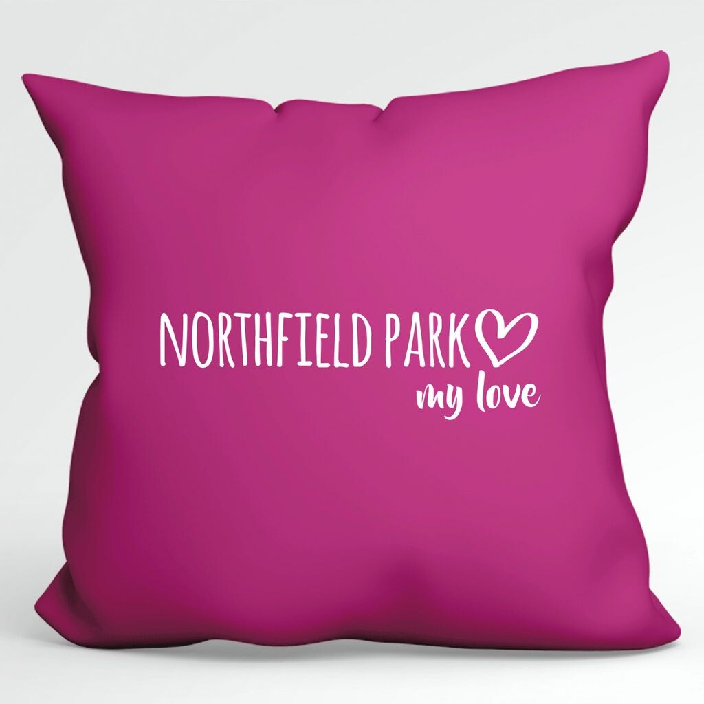 

Подушка Huuraa Northfield Park my love декоративная наволочка без наполнителя размер 40x40см цвета фуксии для всех поклонников Northfield Park USA идея подарка для друзей и семьи Hellweg Druckerei