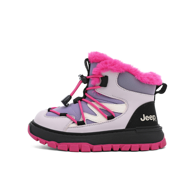 

Детские утепленные нескользящие ботинки Jeep, obsidian черный/розовый розовый[thickened and fleece-lined-warmth locking]