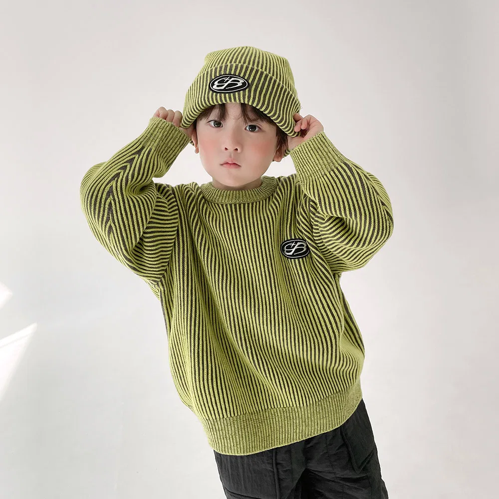 Свитер детский с гитарой BERRYCLOSET, акрил, зеленый
