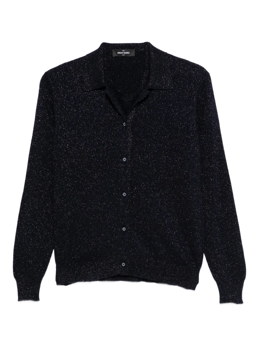 

Блестящий комплект из кардигана и жилета на пуговицах Gran Sasso, синий