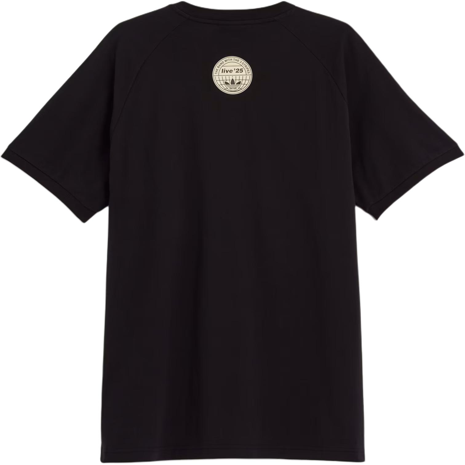 Футболка унисекс Oasis 3 Stripes SS25 Adidas Originals, черный — фото 2
