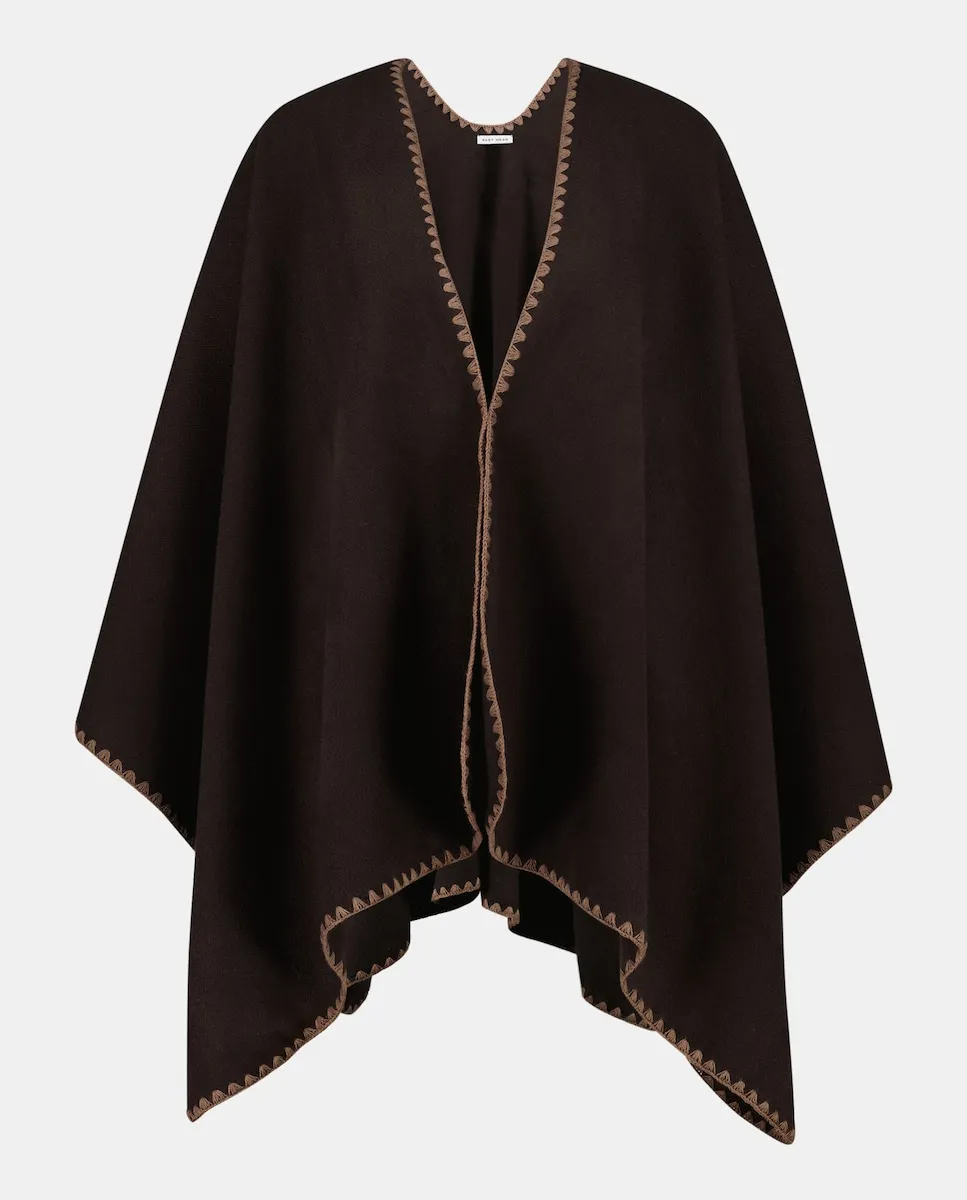 

Женское пончо с принтом Easy Wear, коричневый