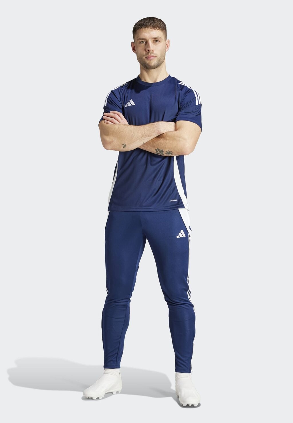 Брюки для бега TIRO24 TRAINING SLIM adidas Performance, цвет team navy blue white — фото 2