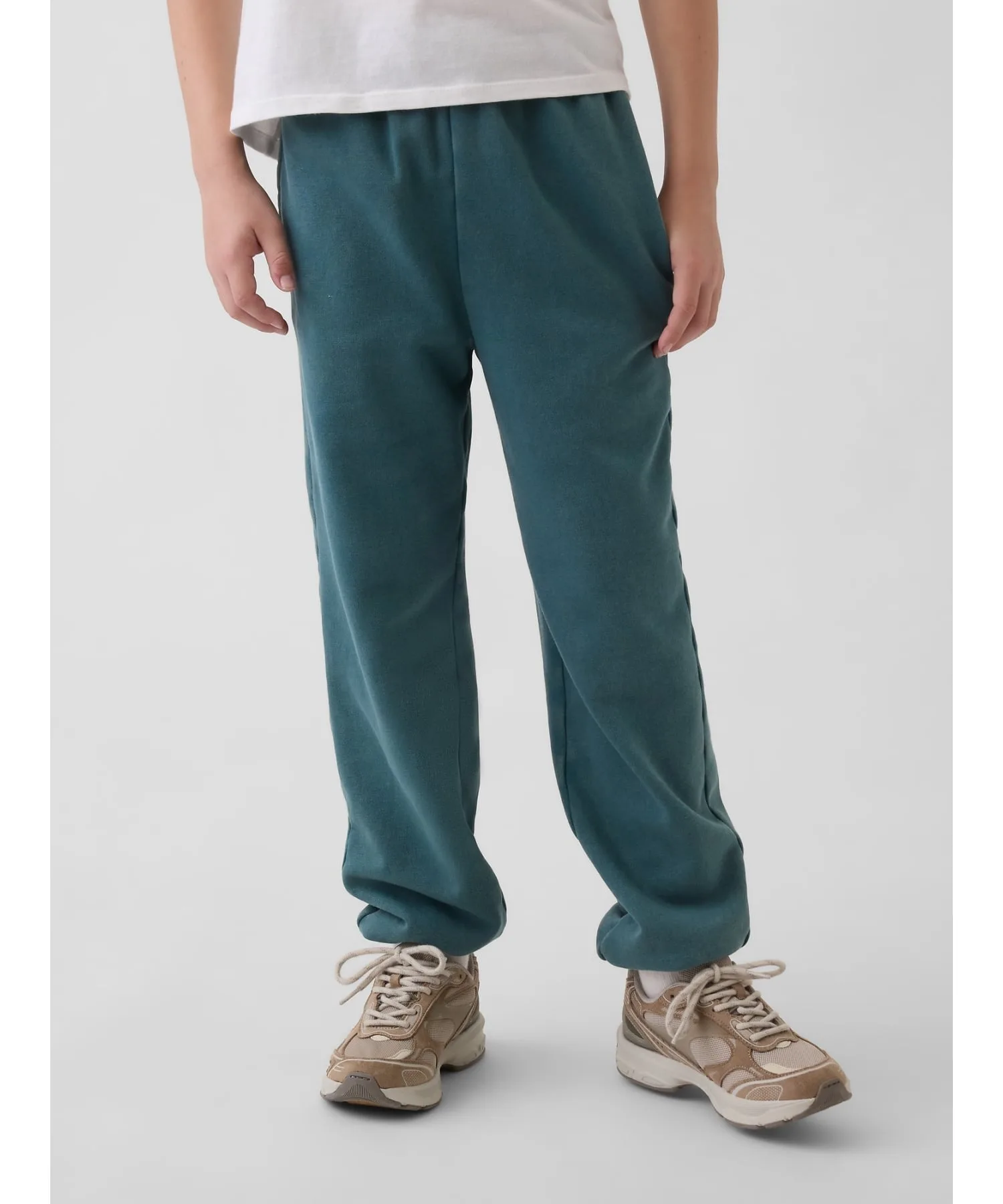 (K) Винтажные мягкие спортивные брюки свободного кроя (детские) GAP, BALSAM_GREEN