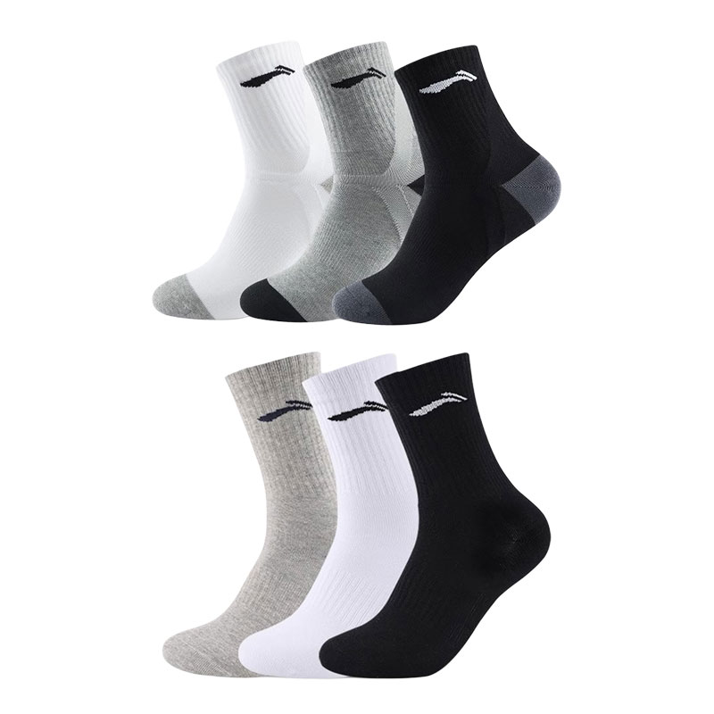 

Набор из 6 пар унисекс носков Crew LINING, черный/белый/серый