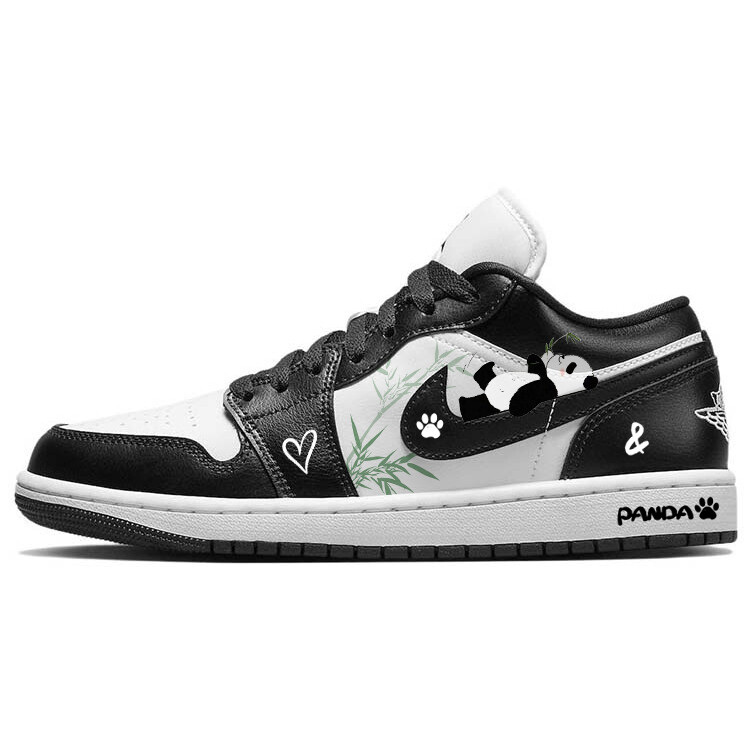 

Кроссовки Air JORDAN 1 Vintage Basketball Shoes Women's Low-Top Black White, Черный, Кроссовки Air JORDAN 1 Vintage Basketball Shoes Women's Low-Top Black White