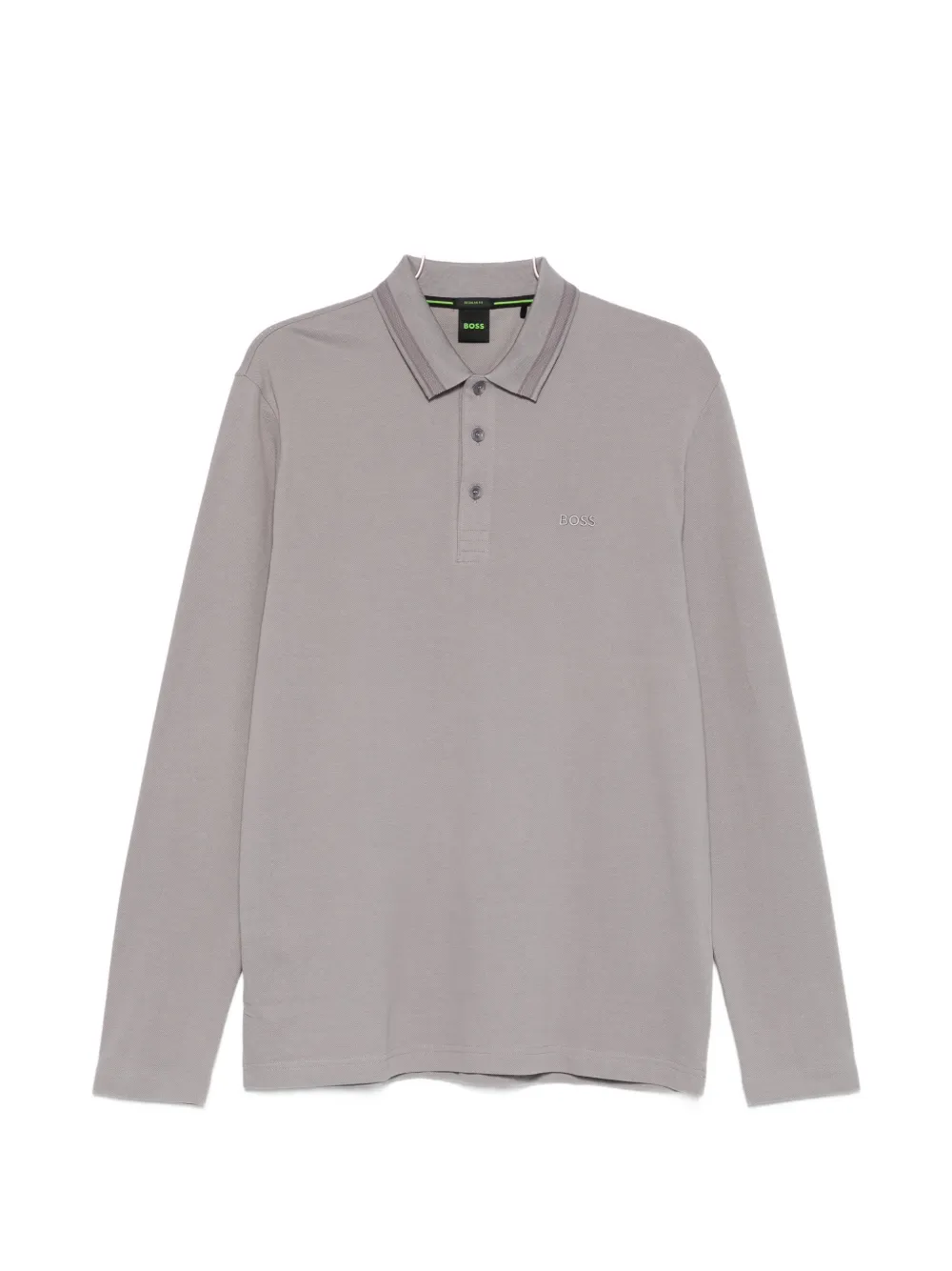 

Поло с длинными рукавами Boss, серый
