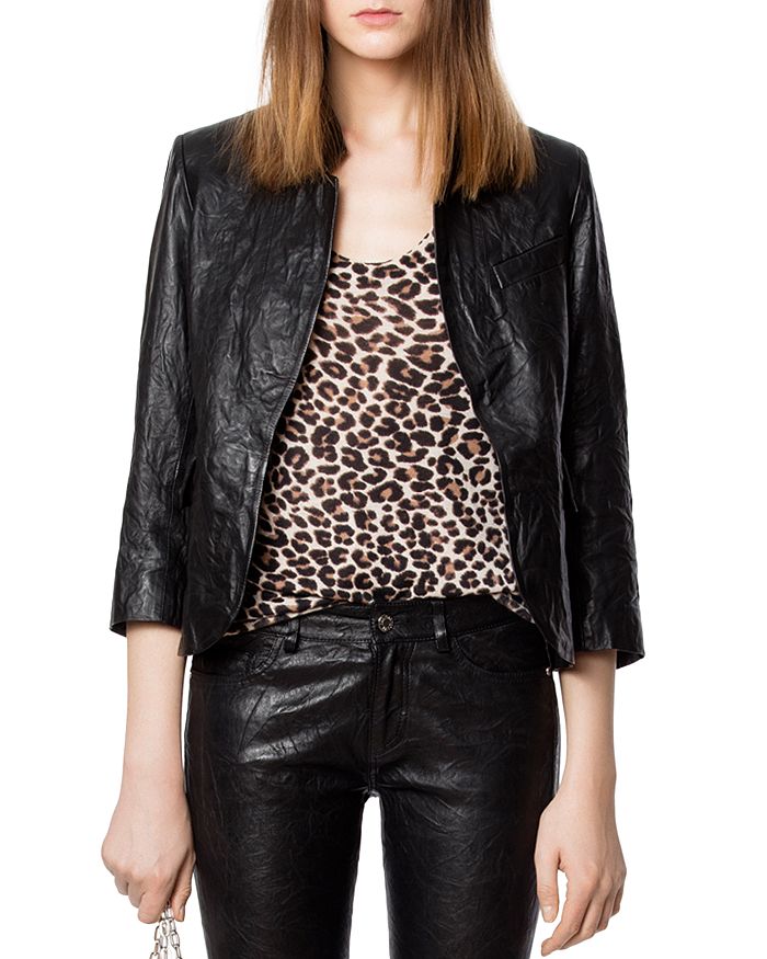 

Куртка из мятой кожи Verys Zadig & Voltaire, черный