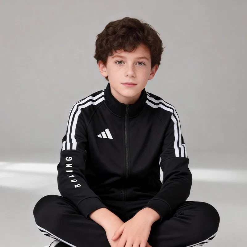 Куртка унисекс со стойкой, умеренная Adidas, Black — фото 3