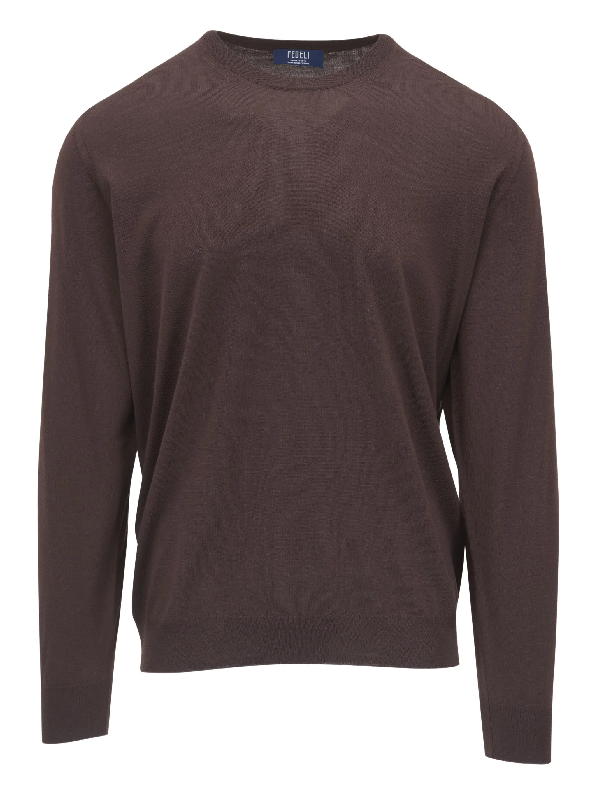 

Свитер с круглым вырезом Fedeli, коричневый