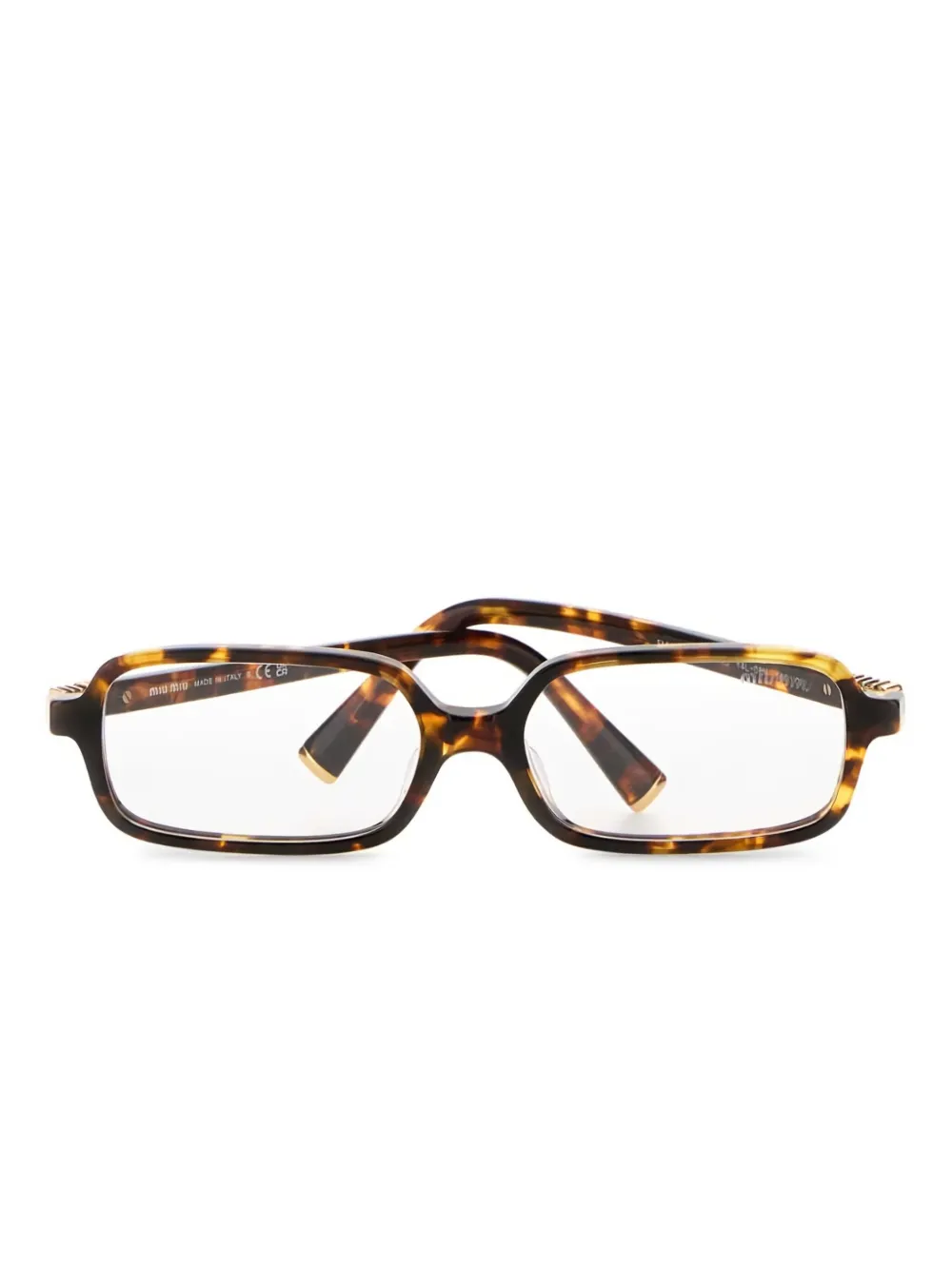 

Очки в прямоугольной оправе Miu Miu Eyewear, коричневый