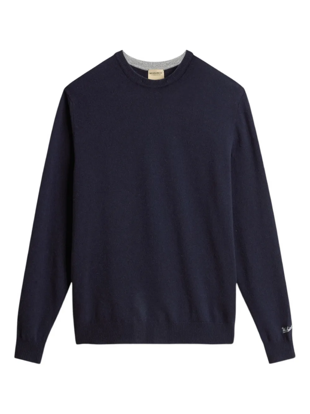 

Свитер с круглым вырезом и логотипом Woolrich, синий