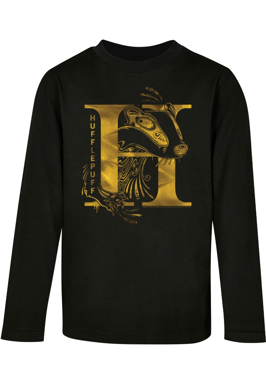 

Лонгслив ABSOLUTE CULT Shirt Harry Potter - Hufflepuff Badger, черный