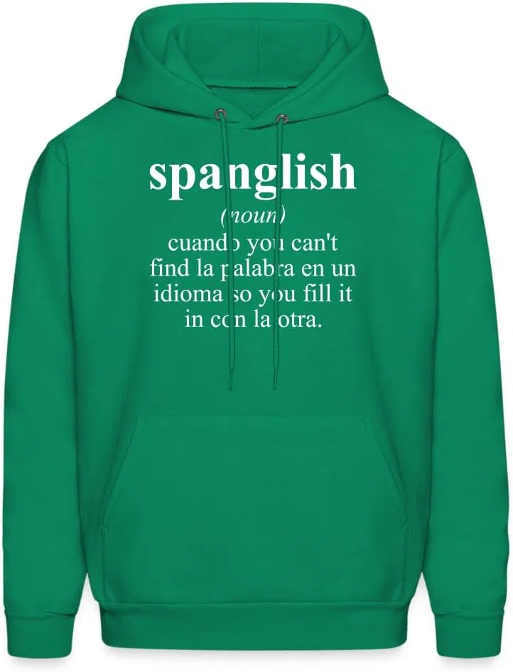 Spanglish noun Definition Cuando You Can't Find La Palabra Унисекс худи Generic, красный — фото 4