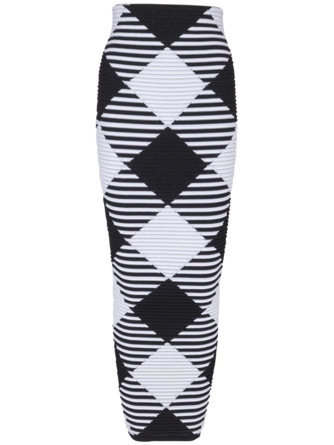 

Balmain юбка миди в клетку гингем, черный