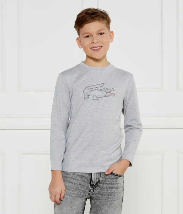 Лонгслив regular fit Lacoste, серый