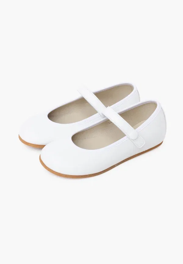 Туфли-лодочки Merceditas comunión barefoot tira adherente botón ankle strap ballet pumps Pisamonas, белый — фото 2