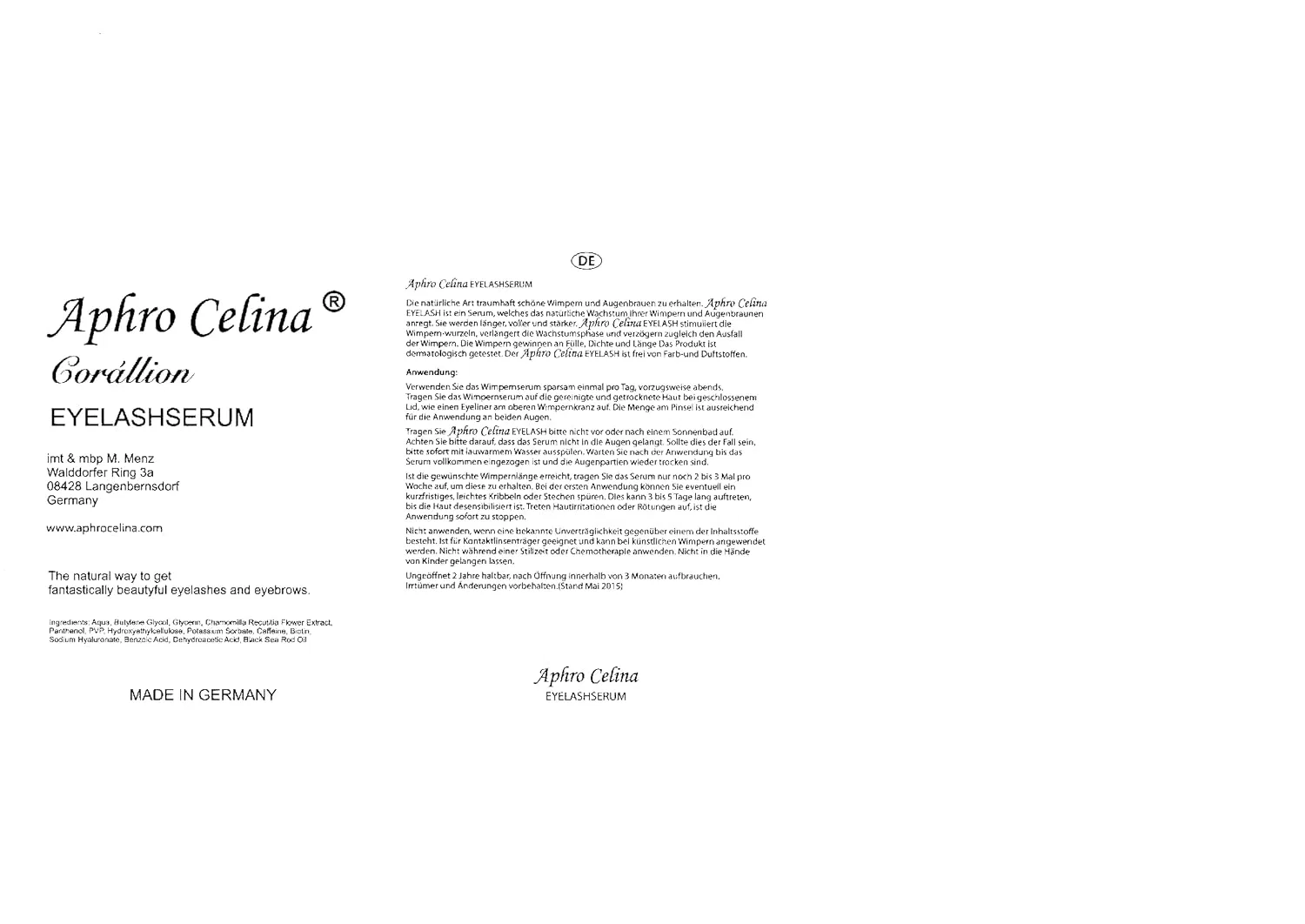 Сыворотка для ресниц «Corállion» от Aphro Celina Aphro Celina — фото 4