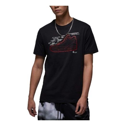 

Футболка Air Jordan Sneaker T-Shirt 'Black', черный