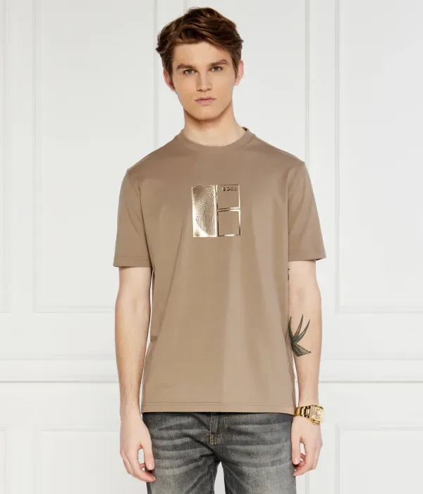 Футболка 5 regular fit Boss Green, коричневый — фото 3
