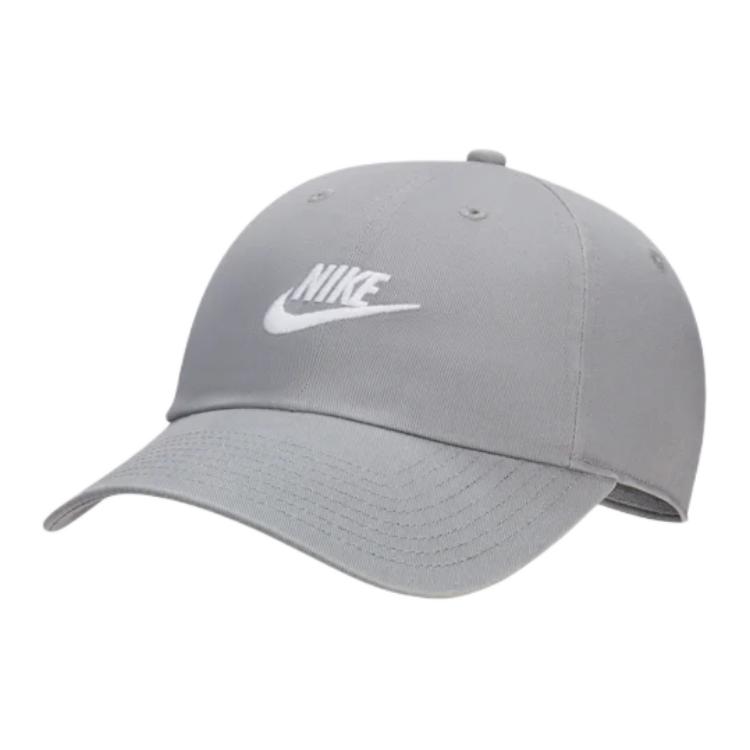 

Nike Хлопковая бейсболка с вышитым логотипом серого цвета, Gray