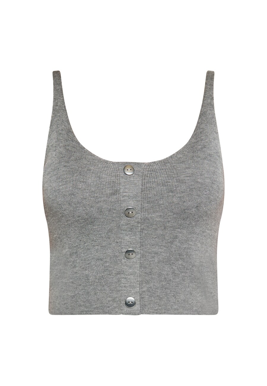 

Вязаный топ NAEMI Knitted Top, пятнистый серый