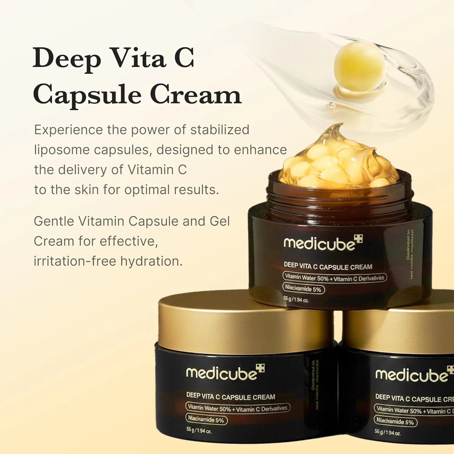 Крем для лица Medicube — Увлажняющий «Deep Vitamin C Golden Capsule» от — фото 3