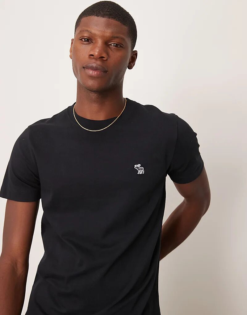 

Футболка с логотипом elevated icon черного цвета Abercrombie & Fitch