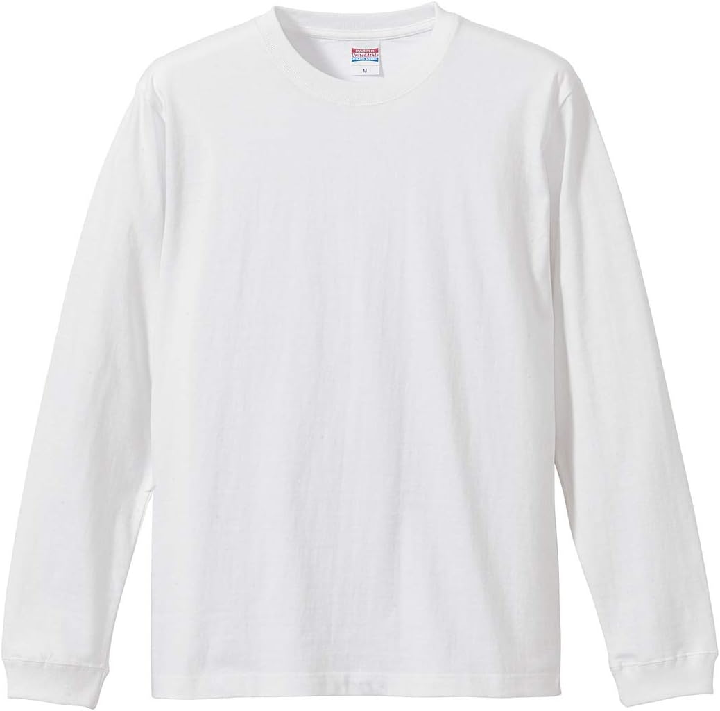 

Мужская футболка с длинным рукавом United Athle 501101, плотность ткани 5,6 унций, ребристая отделка 1,6 дюйма, белый