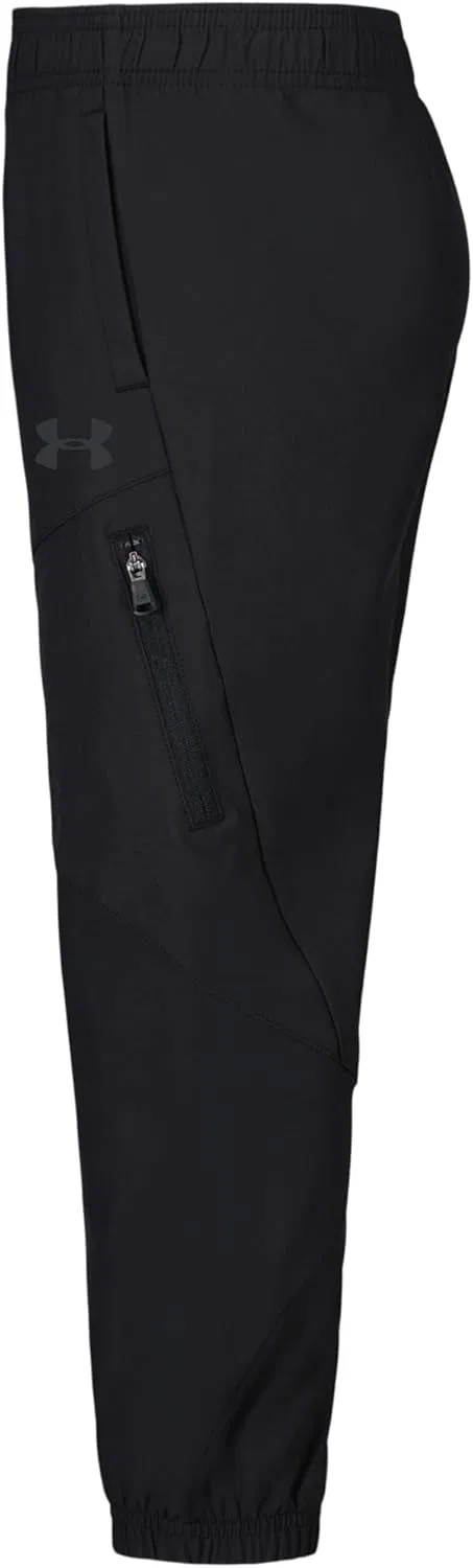 Детские брюки Under Armour из эластичной ткани, прочные и удобные, свободного кроя, черный — фото 2