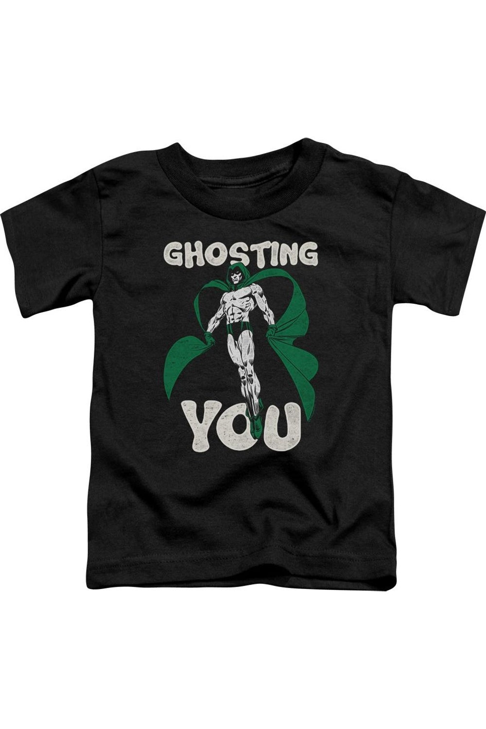 

Футболка с коротким рукавом для малышей "Лига справедливости Америки" с эффектом выцветания Gildan, черный