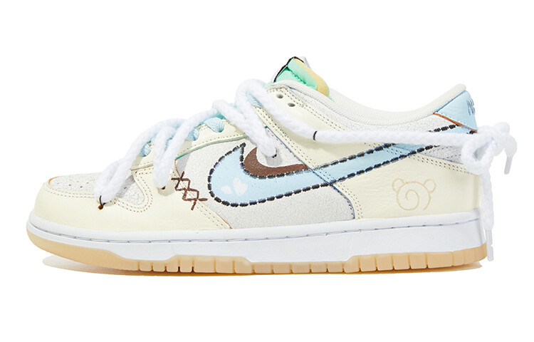 

Кроссовки Nike Dunk Skateboard Shoes Women's Low-Top White Blue