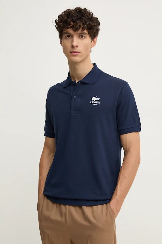 

Хлопковая поло Lacoste, темно-синий