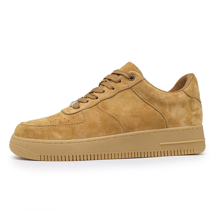 

Кроссовки Anti-Slip Wear-Resistant Low-Top Classic Vintage Skateboard Shoes Men's Wheat GQWE, Wheat Color Hidden Wedge