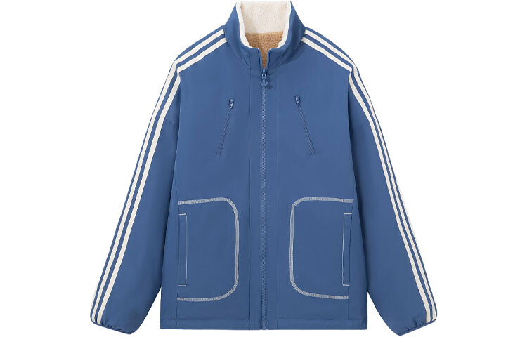 

Куртка унисекс темно-синяя Adidas, темно-синий