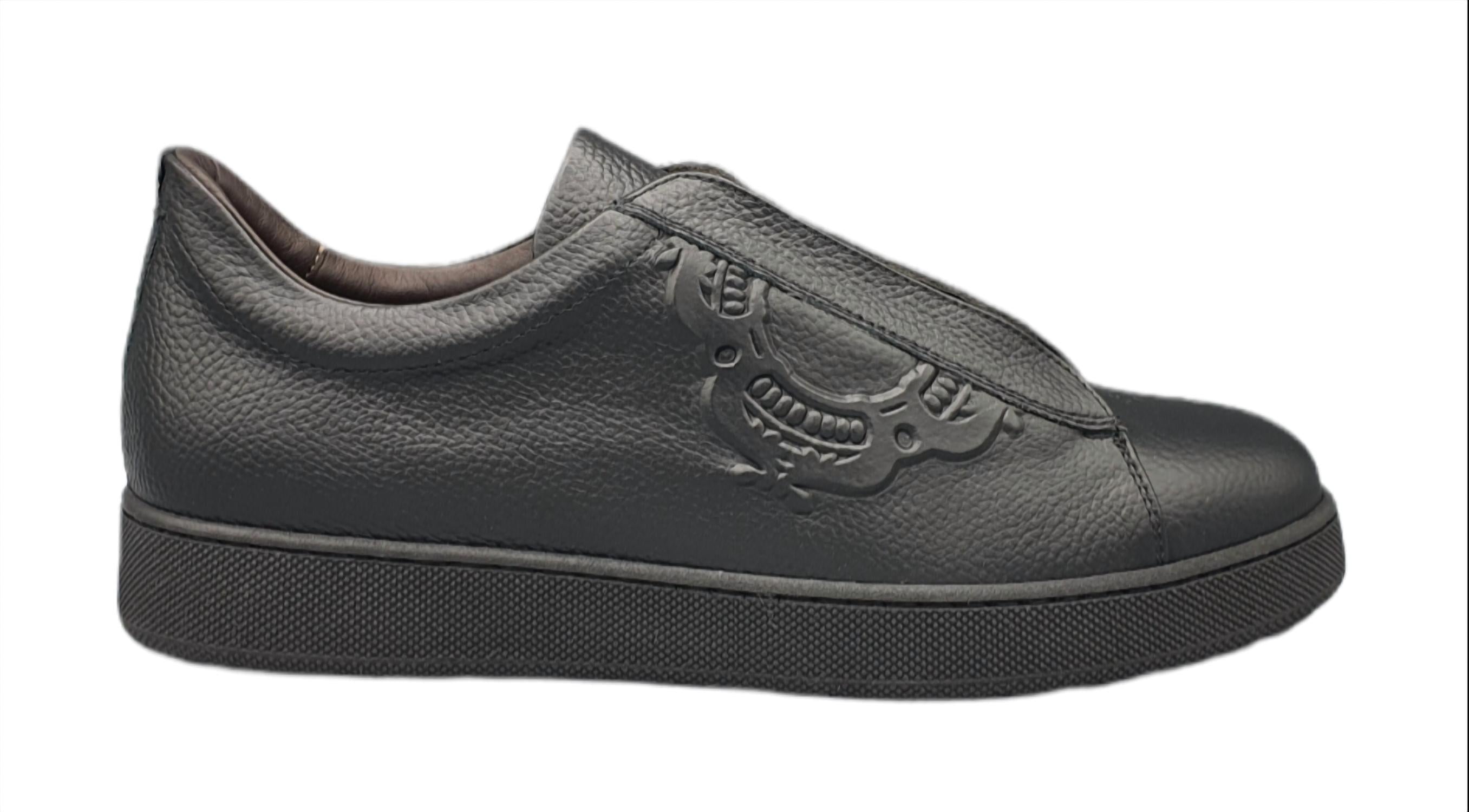 

Мужские кожаные модные кроссовки Nike в черном цвете Nate in Itali