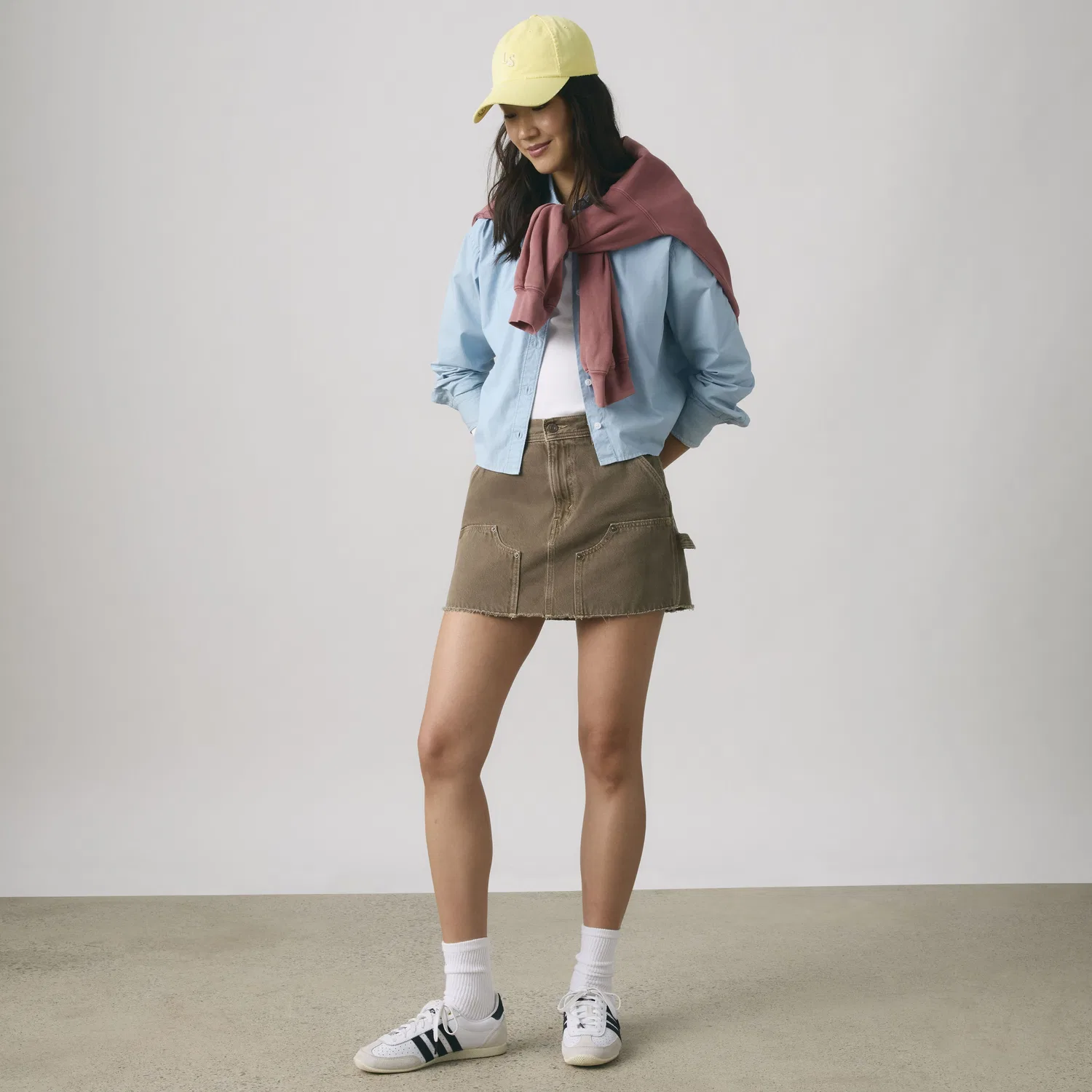 Укороченная рубашка Harlie Garment Dye Levi's, Blue — фото 2