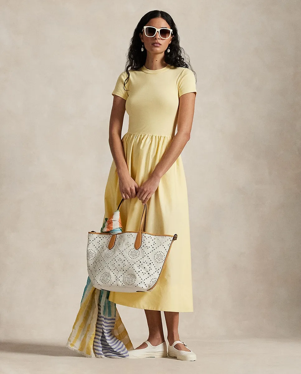 

Короткий хлопковый сарафан Polo Ralph Lauren, желтый