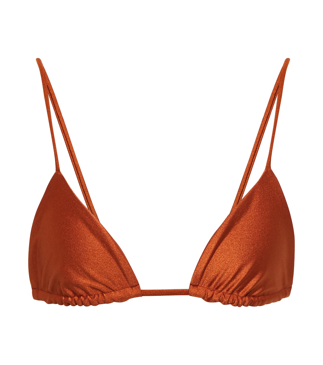 

Через треугольный верх бикини Jade Swim, Bronze Sheen