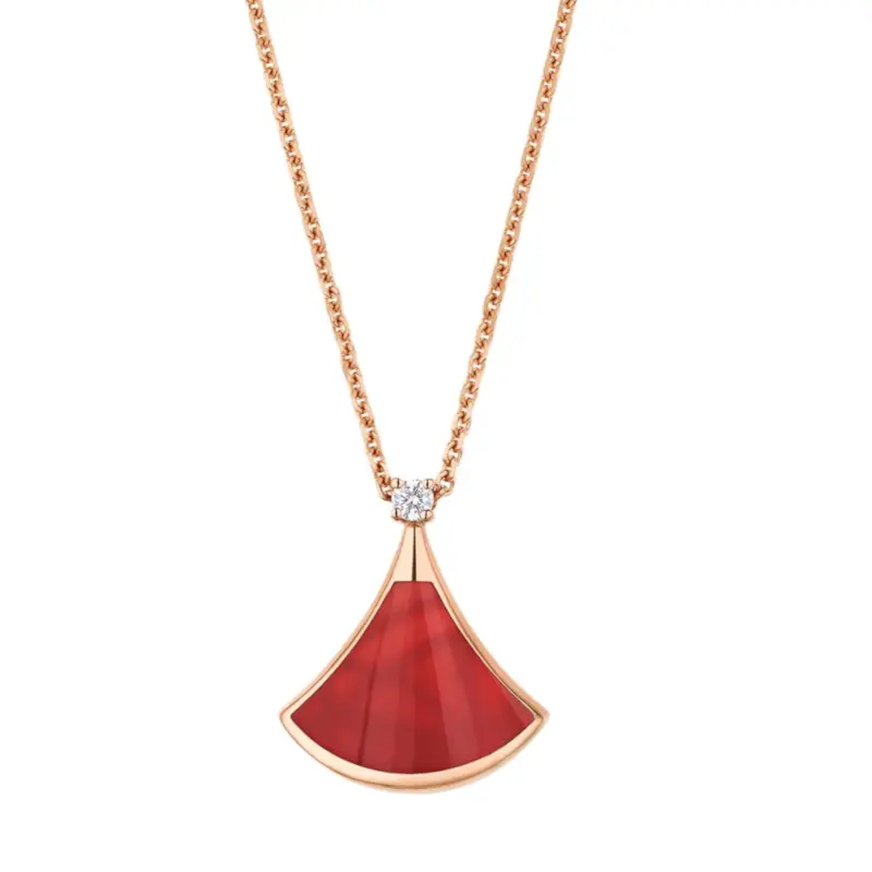 BVLGARI Розовое золото ожерелье women's красный — фото 4