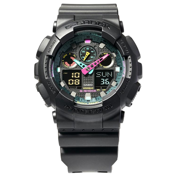 

Унисекс часы CASIO серии с двойным дисплеем жидкокристаллическим/аналоговым черные