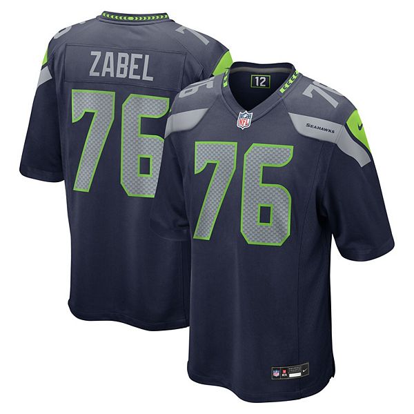 

Мужская серая футболка Zabel College Navy Seattle Seahawks 2025 NFL Draft First Round Pick Game Nike