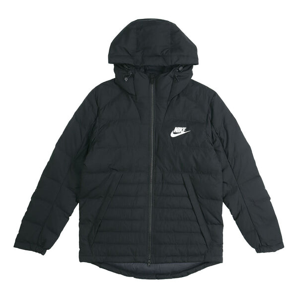 

Пуховик Men's Nike Hooded Cozy Black Down Jacket, черный