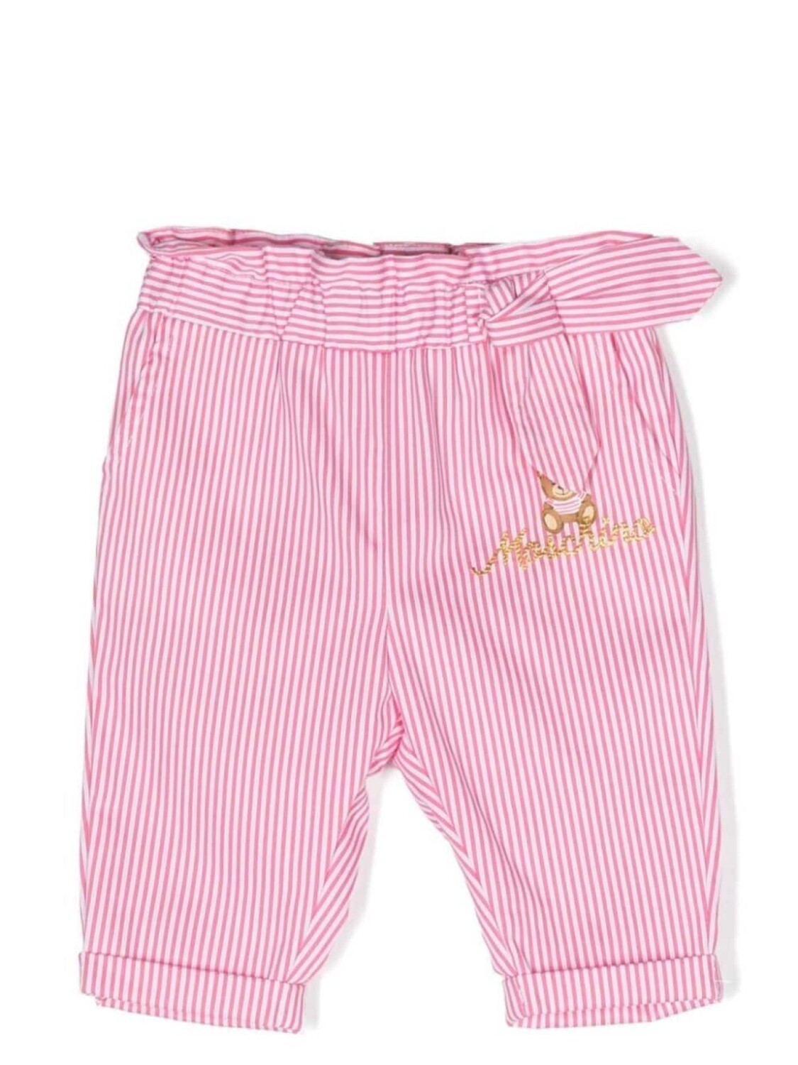 

Moschino Kids брюки Teddy Bear в полоску, розовый