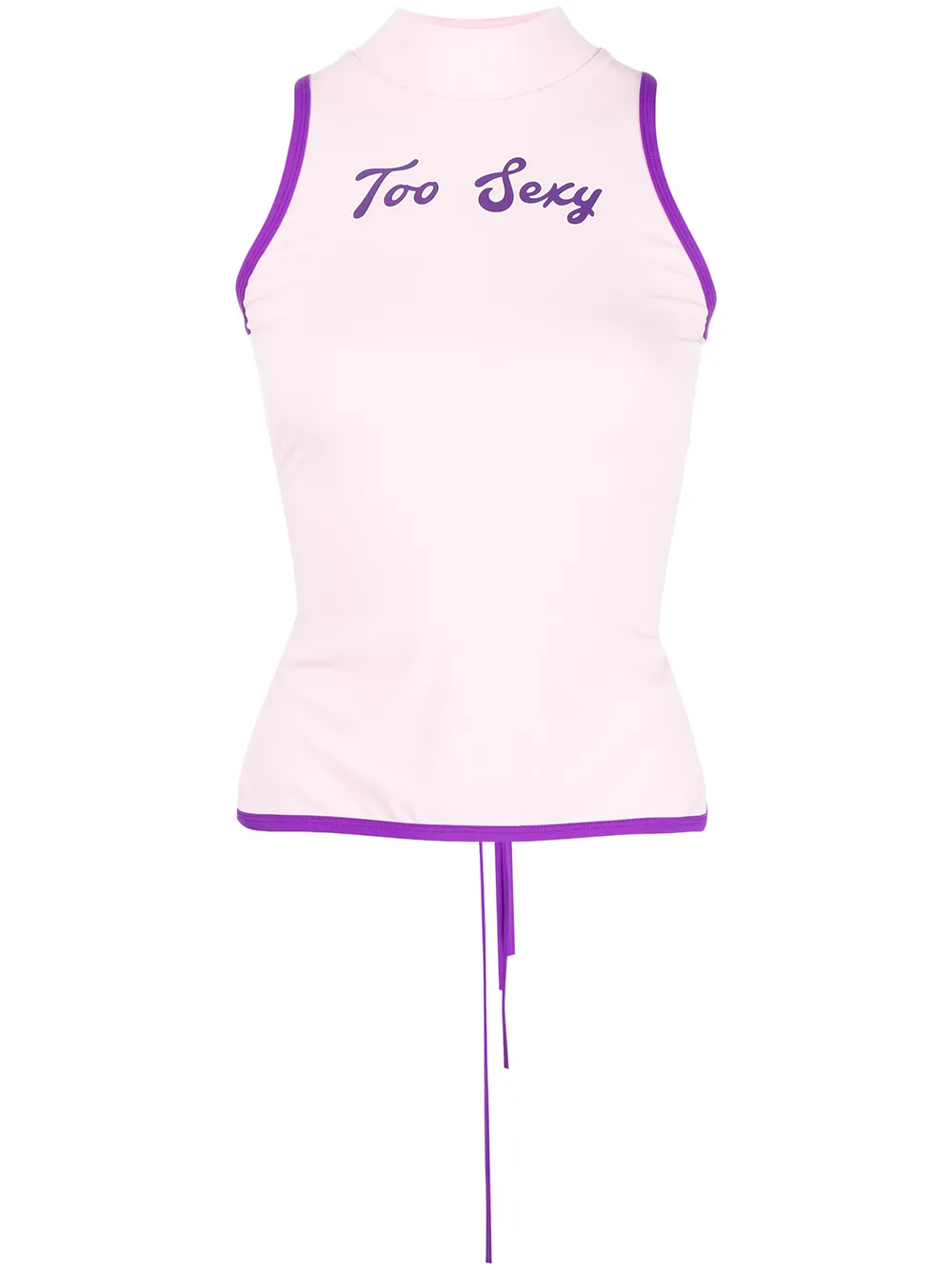 

Топ с открытой спиной и надписью Natasha Zinko, розовый