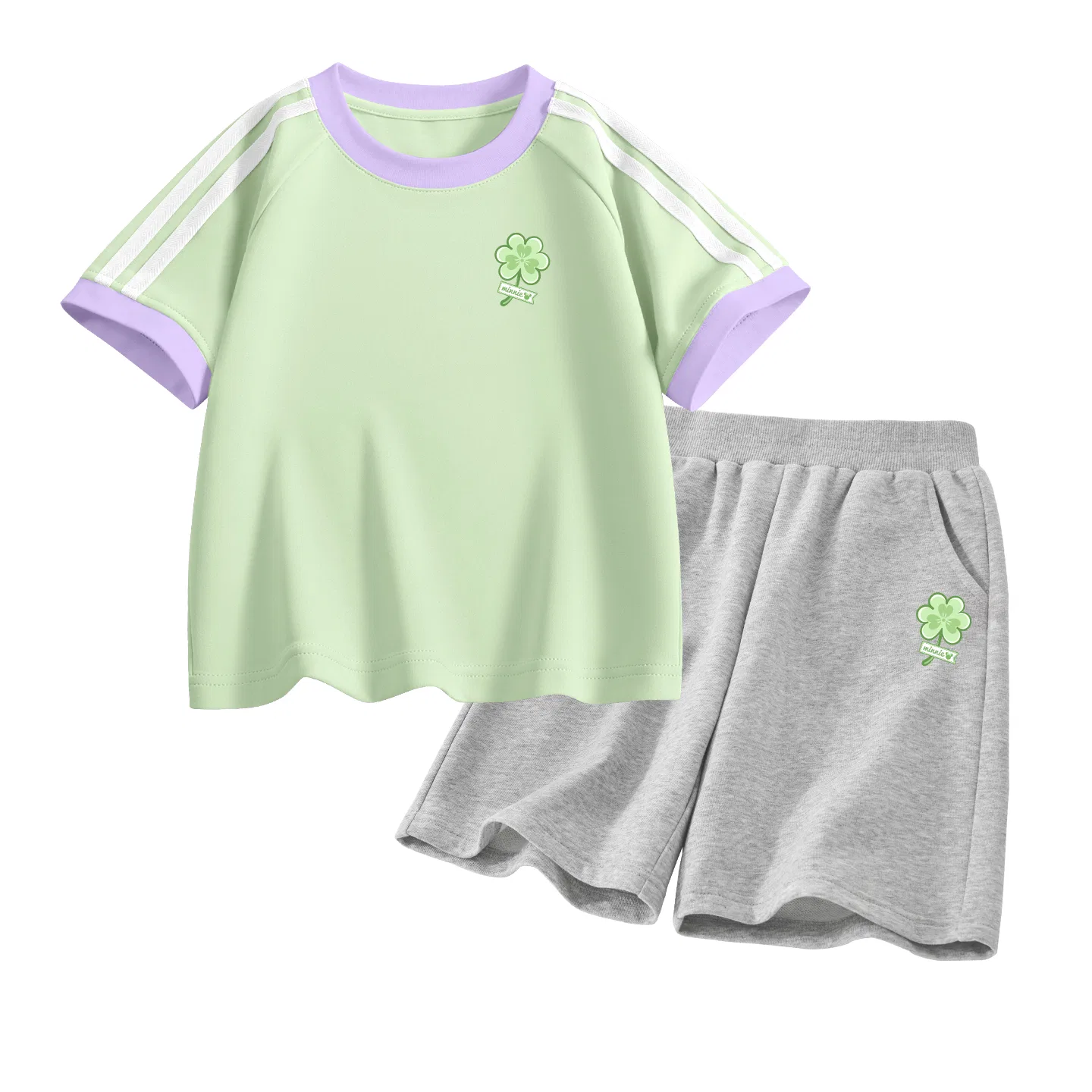 Детский спортивный костюм Casual Sportswear 2 Piece Set Disney, Di Trefoil K Milk Green+Di Trefoil K Gray