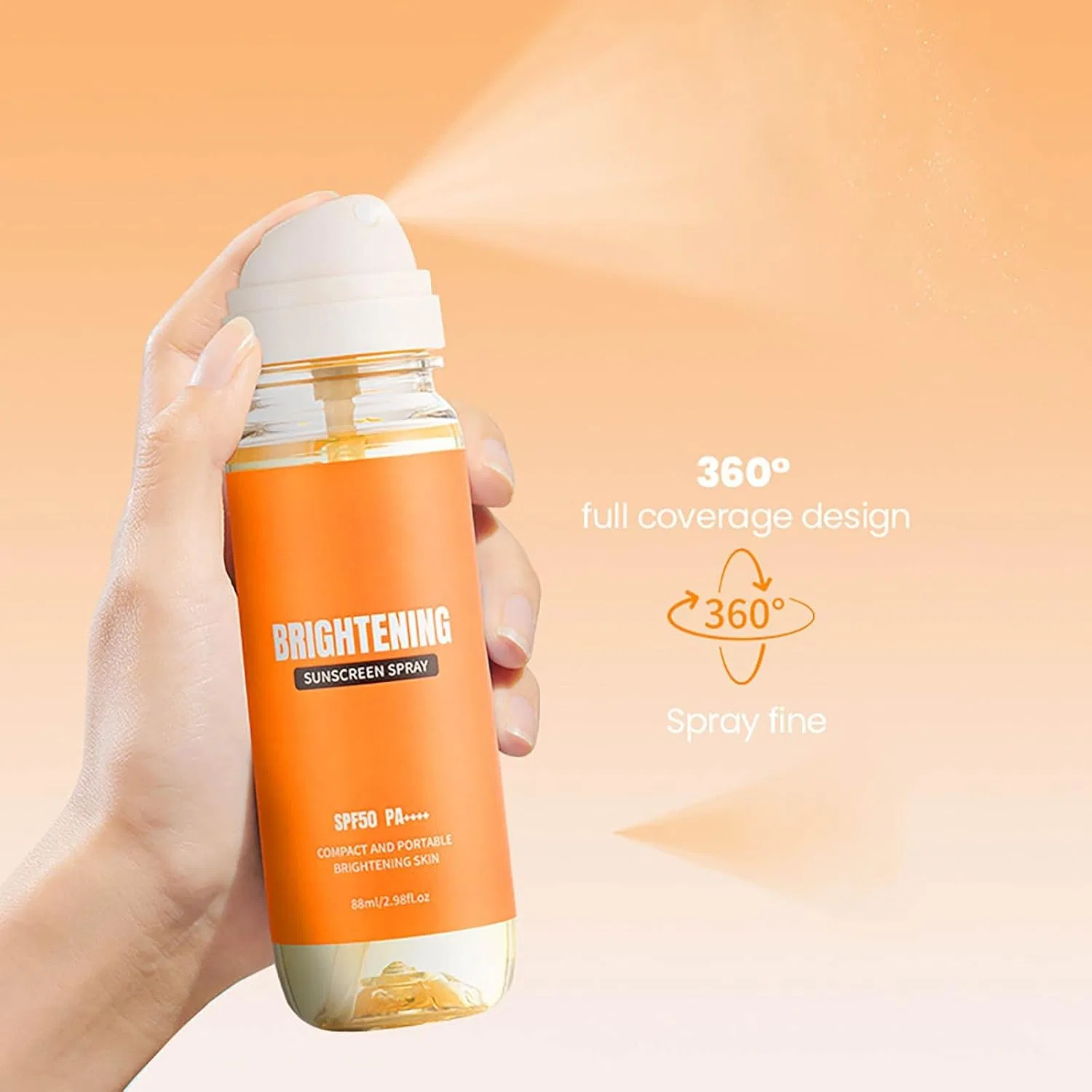 Солнцезащитный крем 2-в-1 SPF 50+, 88 мл, оранжевый Generic — фото 2