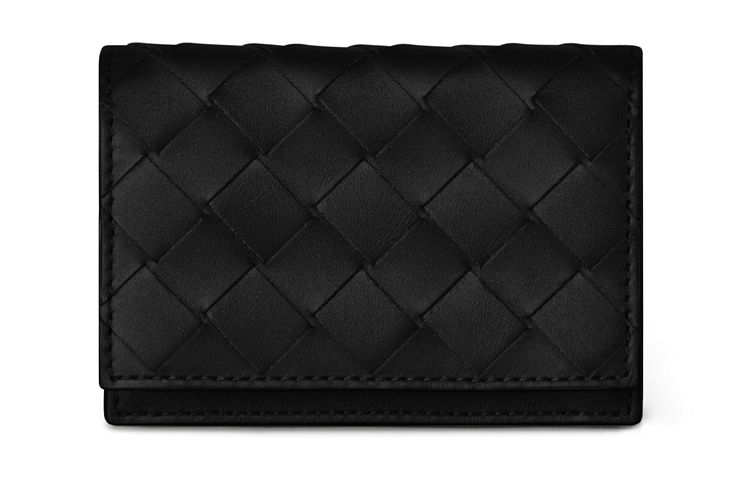 

Bottega Veneta Кожаный визитник мужской черный Cow Leather