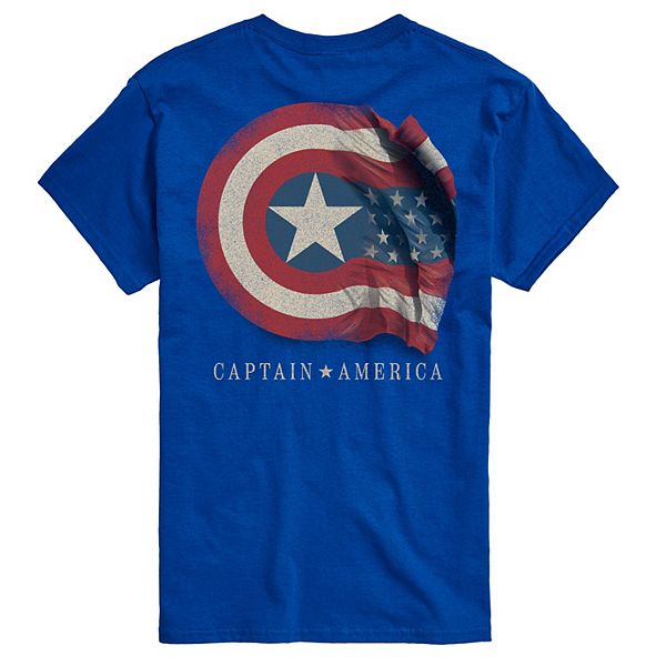 

Футболка с принтом Captain America и эффектом поношенности Marvel, Royal Blue